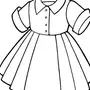 Рисунок платья для детей раскраска