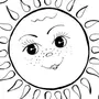 Солнышко без лучиков раскраска для детей распечатать