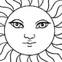 Солнышко раскраска для детей