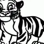 Тигр Раскраска Для Детей