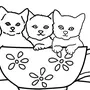 Игра раскраска три кота