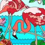 Фламинго Раскраска