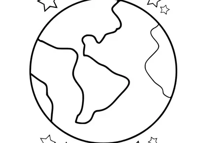 Раскраска земной шар для детей распечатать