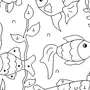 Аквариумные рыбки раскраска для детей