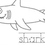 Раскраска акуленок для детей распечатать