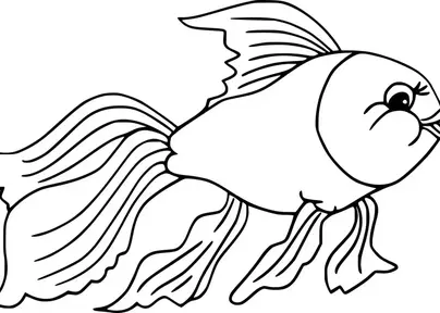Золотая рыбка раскраска для детей распечатать