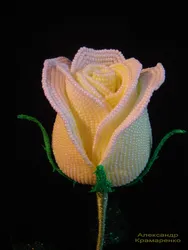 Сделать из бисера цветок розу