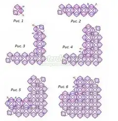 Сердечки из бисера простые