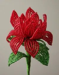 Плетение цветочных композиций из бисера