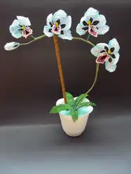 Цветы из бисера орхидея