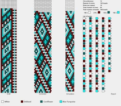 Браслеты из бисера с рисунком на станке