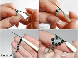 Связать браслет крючком из бисера для начинающих
