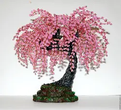 Бисероплетение цветущее дерево