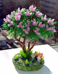 Дерево С Цветочками Из Бисера