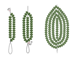Плетение листьев из бисера