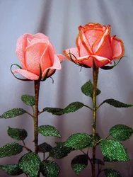 Бутоны для розы из бисера