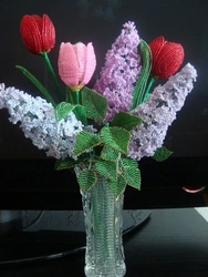 Плетение из бисера цветок тюльпан
