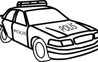Раскраска полицейская машина