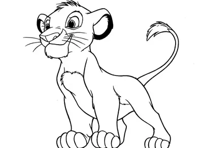 Раскраска король лев для детей распечатать