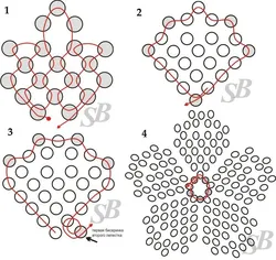 Цветок из бисера для начинающих из лески