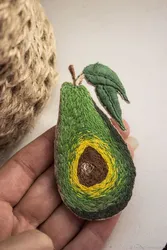 Поделки из бисера авокадо