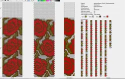 Браслет из бисера розы