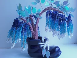 Дерево из бисера своими руками из голубого бисера