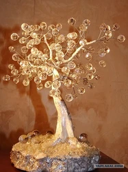 Декоративные деревья из бисера и камней