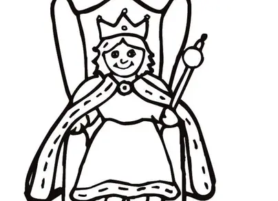 Королева раскраска для детей