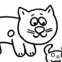 Разукрашка кот