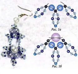 Серьги из бисера на проволоке для начинающих