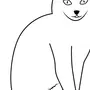 Кошка Сидит Раскраска
