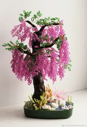 Цветы из бисера своими руками деревья и цветы
