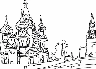Кремль раскраска