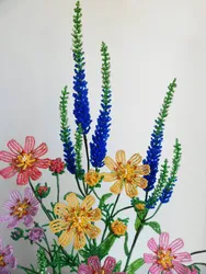 Полевые цветы из бисера
