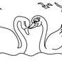 Лебедь Раскраска Для Детей