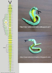 Поделки из бисера для начинающих змея