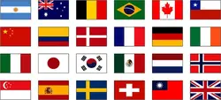 Флаги разных стран из бисера