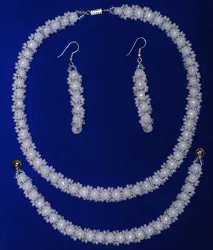 Сережки И Ожерелье Из Бисера
