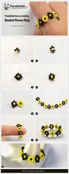 Сочетание цветов в браслете из бисера