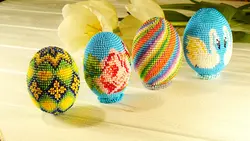 Пасхальные яйца картинки из бисера