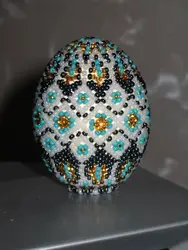 Декоративные яйца на пасху из бисера
