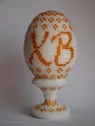 Декоративные яйца на пасху из бисера