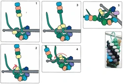 Шнур жгут крючком из бисера