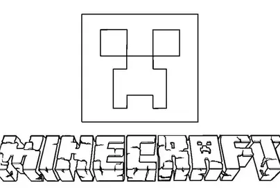 Логотип майнкрафт раскраска