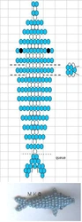 Дельфин из бисера для начинающих плоский