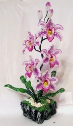 Мини орхидея из бисера фото