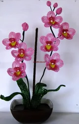 Мини Орхидея Из Бисера Фото