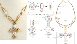 Подвеска из бисера крестиком