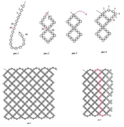 Плетение крестиком из бисера для начинающих пошагово